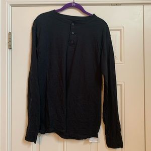 Hanes Black Long Sleeve T-Shirt